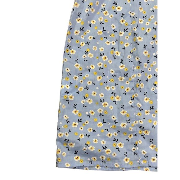 Hesperus Womens Cottagecore Dainty Floral Blue Smocked Mini Dress Sz M - Picture 13 of 15